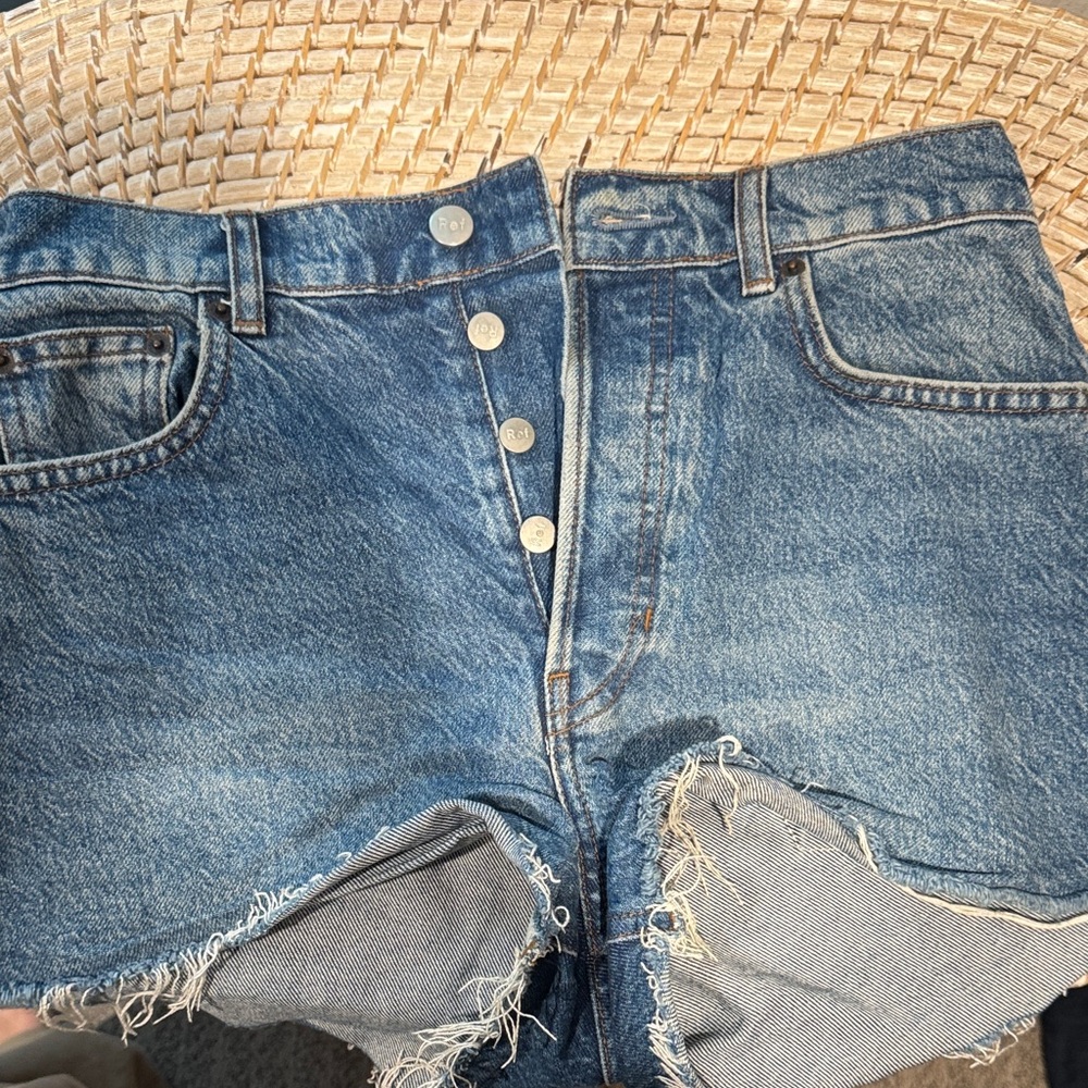 Reformation Blue Denim Shorts